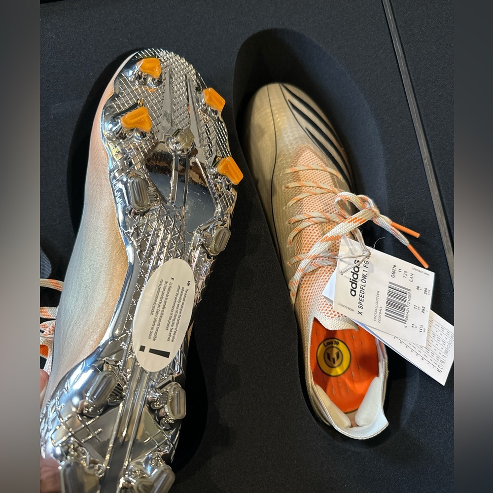 NWT adidas Messi x Speedflow.1 Special Edition Soccer Cleats Gold Size 11.5 - Picture 3 of 4